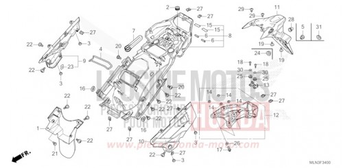 GARDE-BOUE ARRIERE CRF1100AR de 2024